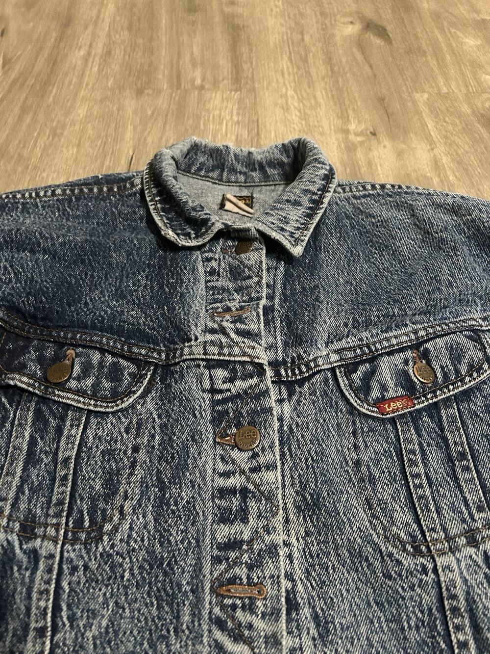Vintage 80s Lee Riders Acid Wash Denim Jacket Small USA Made Trucker PATD-153438